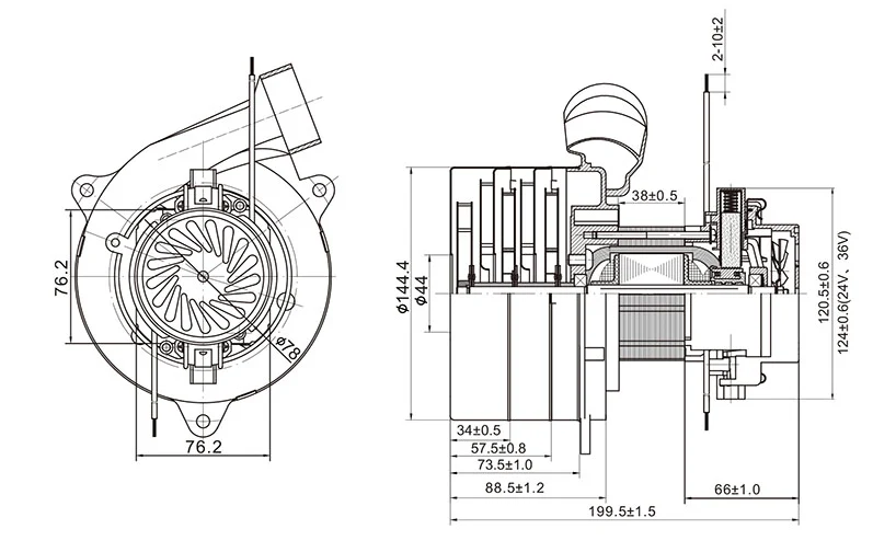 XWHT95 Brushed DC Vacuum Cleaner Motor